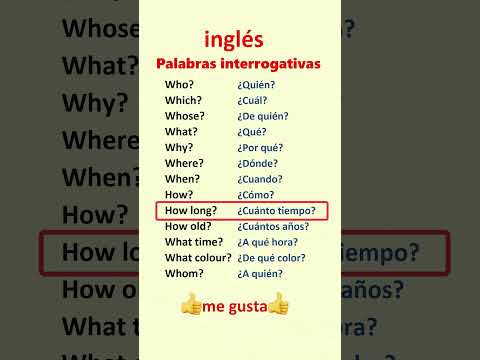 Palabras interrogativas en ingles. Clases de ingles para principiantes. Aprender Ingles #shorts