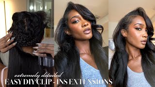 EASY DIY CLIP IN EXTENSIONS | DETAILED!! | ft. Curls Queen