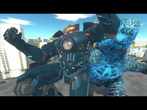 Pacific Rim: Gipsy Danger & Cherno Alpha VS. Supercharged Godzilla! - Animal Revolt Battle Simulator