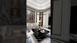 Ruang tamu dengan customize furniture di Rumah 2800 Bandung