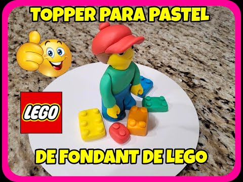 Topper Para Pastel De Fondant De Lego