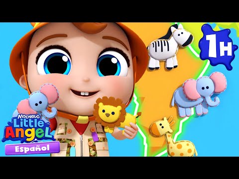 ¿De que parte son estos animales?🐘🦁🦒| Caricaturas | Canciones Infantiles🎵| Little Angel Español