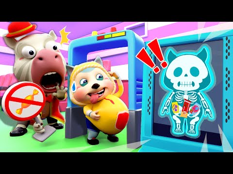 Wolfoo pretends to be a pregnant with candy!😬 Cinema X-Ray Song ⚠️ Cinema Good Manners for Kids 🌟