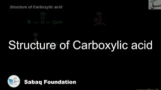 Structure of Carboxylic acid