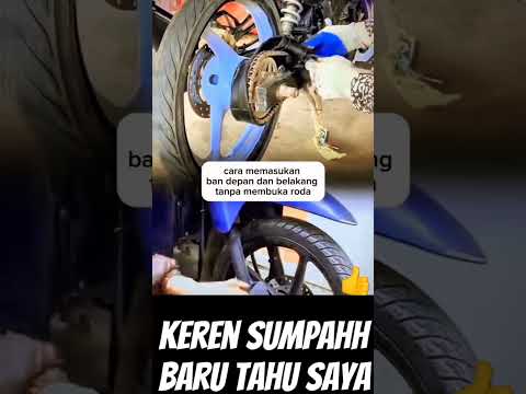 MENGGANTI MEMASUKKAN BAN DALAM TANPA BUKA BAUT RODA MOTOR #gantiban #banmotor #fyp