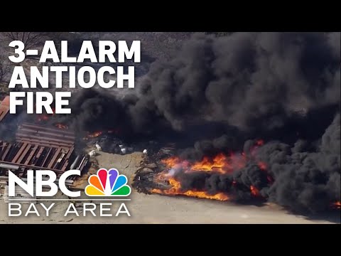 Health advisory issued as firefighters battle flames in Antioch