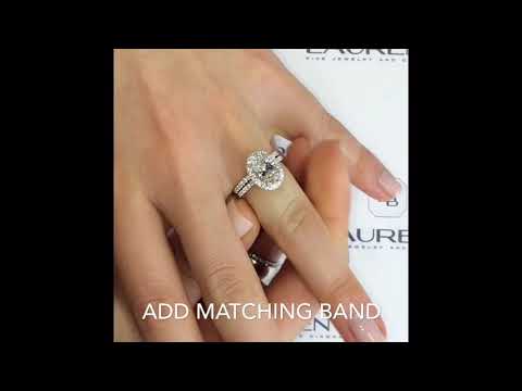 2.21 ct Oval Diamond Double Edge Halo Ring