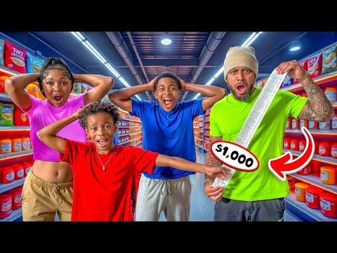 GROCERY SHOPPING CHALLENGE WITH AHVI, QJ & AHMIR  🛒 *summer haul*