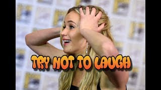 Jennifer Lawrence - Try not to laugh or smile challenge