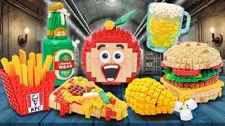 ASMR MUKBANG in SECRET LEGO BASES 😂 LEGO Apu Adventures ASMR