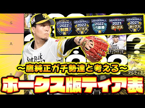 【永久保存版】鷹純正のガチ勢が本気で考えるホークス版Tier表！レジェンドOB選手がまさかの出演…？【プロスピA】【プロ野球スピリッツA】