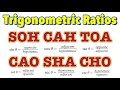 Trigonometric Functions and Ratios