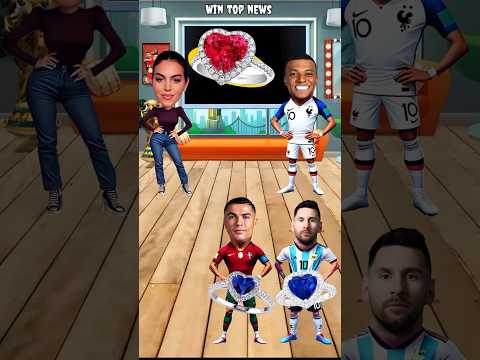 Who is in Love🔥 With Georgina? 😍 messi vs Ronaldo vs Mbappe | #shorts  #cr7