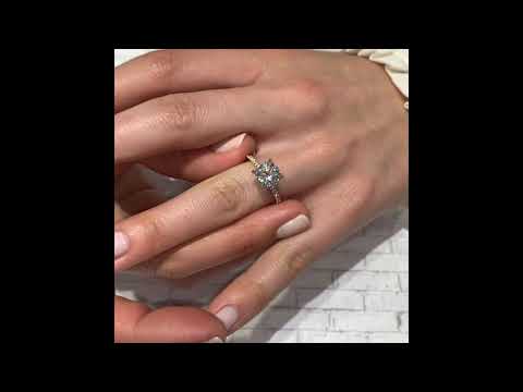 Cushion Cut Moissanite Rose Gold Design