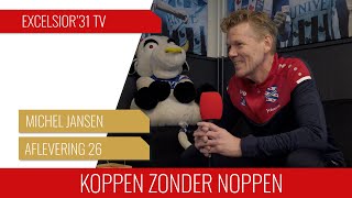 Screenshot van video Koppen zonder noppen #26 | Michel Jansen: "Van jongs af aan wilde ik voetbaltrainer worden"
