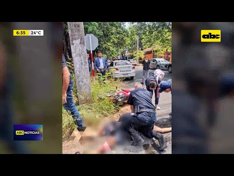 Joven motociclista murió tras choque en el barrio Los Laureles de Asunción