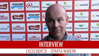 Screenshot van video Michel Steggink: "Na de 1-2 deed het pijn aan de ogen" | Excelsior'31 - Sparta Nijkerk