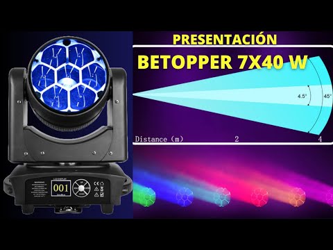 DJs Profesionales y Principiantes | NECESITAS ESTAS LUCES | Betopper 7*40W 4-in-1 RGBW