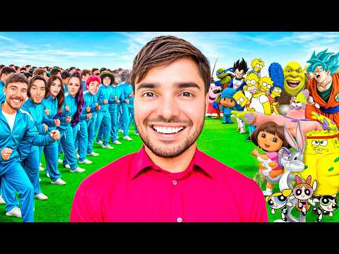 24 YOUTUBERS CAZAN 24 MITOS de CARICATURAS !!