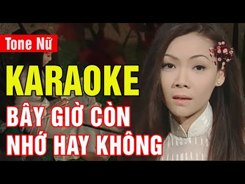 Bây Giờ Còn Nhớ Hay Không Karaoke Tone Nữ | Diệp Thanh Thanh | Asia Karaoke Beat Chuẩn