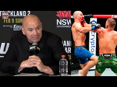 Dana White reacts to Sean Stricklands performance against Dricus du Plessis at UFC 312