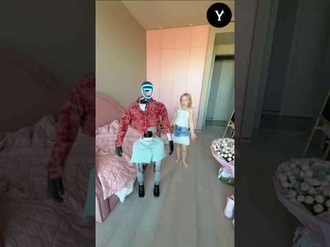 This girl's father bought a robot for her because she didn't have any brother
