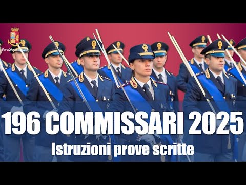 Istruzioni prove scritte 196 commissari 2025