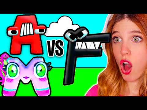 NOOB vs PRO vs HACK en MERGE ALPHABET LORE RUN!! *Competici贸n de LETRAS* | Laia Oli Juegos