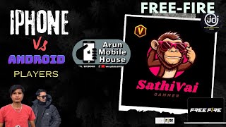 "Lag, laughs, and 1v1 chaos! iPhone vs Android Free Fire edition 💣🆚🎮"