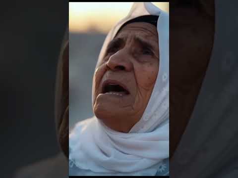 "يا رب انصر فلسطين" – دعاء مؤثر من عجوز فلسطينية يبكي الحجر(ذكاء اصطناعي) #viral #gaza #shorts