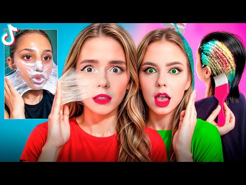 Я СДЕЛАЛА САМЫЕ НЕОБЫЧНЫЕ БЬЮТИ ЛАЙФХАКИ ИЗ ТИКТОК 😱