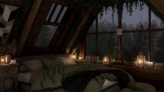 Rain Sounds For Sleeping in a Cozy Cabin | Fall Asleep to Relaxing Rain Sounds in Your Cozy Attic