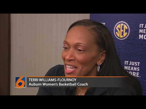 Auburn Women's Basketball Coach Terri Williams-Flournoy at SEC Tipoff '18