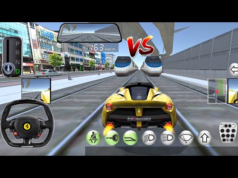Real Ferrari Vs Bullet Train Crazy Driving - 3D Driving  class - Android Gameplay