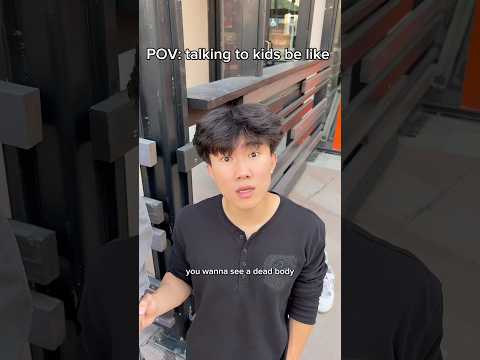 Talking to kids be like #relatable #funny #shorts #pov #skit