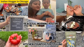 Kitchen Countertop Refresh: Clean & Style With Me, Peaceful Morning Routine: Garden &Library Tour 🌸📚