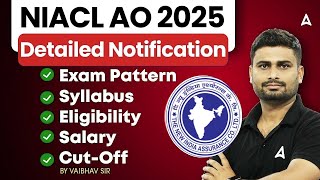 NIACL AO 2025 Notification | NIACL AO Exam Pattern, Syllabus, Salary | Vaibhav Sir | Adda247