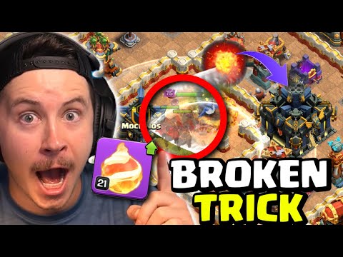 Warden + Lava Hound Fireball TRICK *NEEDS TO BE NERFED* (Clash of Clans)