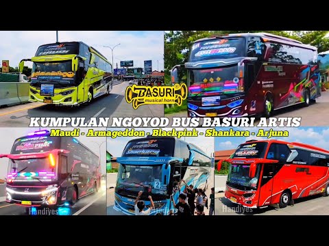 FULL BUS TELOLET BASURI ‼️ Hunting bus artis basuri di Exit tol 🥳Full bus Artis Corong atas