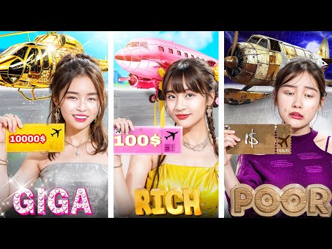 Poor Vs Rich Vs Giga Rich Girl In The Worst Airline
