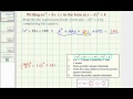 Factoring Quadratics and Perfect Squares