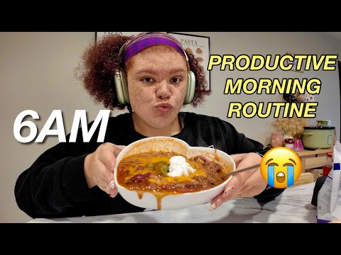 waking up at 6 am | PRODUCTIVE MORNING ROUTINE | vlogmas day 7