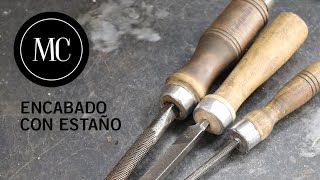 Virola de estaño para mangos. Muy fácil!
