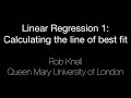 Linear Regression Concepts and Methods