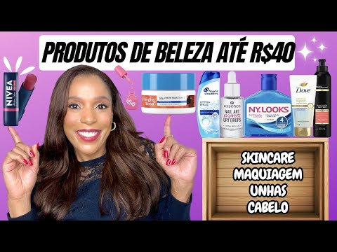 MELHORES PRODUTOS DE BELEZA ATÉ R$40| BARATINHOS DE FARMÁCIA:Skincare, Cabelo, Unhas e Maquiagem