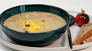 🥘 KÄSE-PILZ SUPPE mit Hackfleisch - herzhaft-lecker und partytauglich