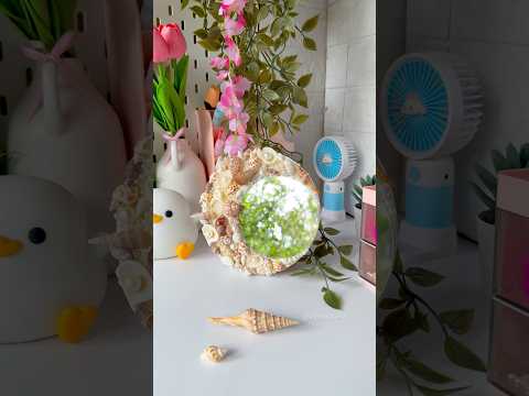 DIY Sea shell mirror #artshorts #diy #shortviral #art #art #handmade