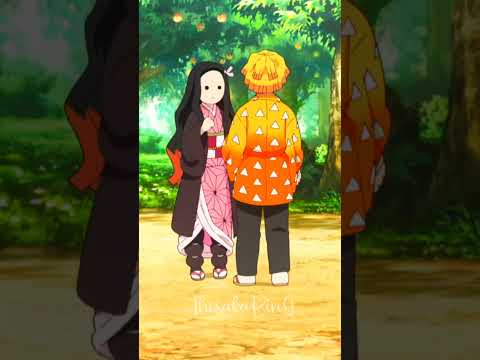 Zenitsu carga a Nezuko y se lo lleva 🥰❤️⚡ #kimetsunoyaiba #anime
