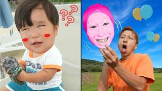 【Funny Dad🕺🌈】 Yoshipapa's funny video🥳🥳🥳#longvideo#よしパパ#baby #dad#happening#cute