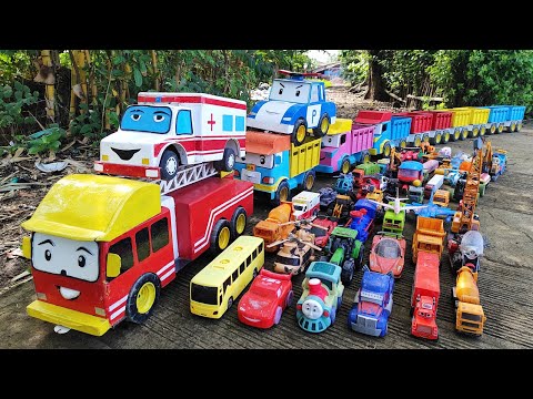 Mobil Mobilan Truk Tronton Panjang Bongkar Truk Oleng, Mobil Balap, Kereta Api, Truk Pemadam, Crane.